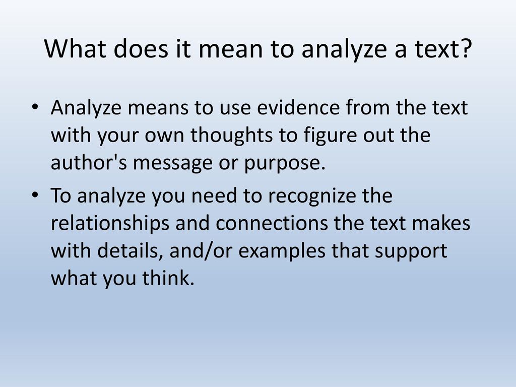 Analyze Definition & Meaning