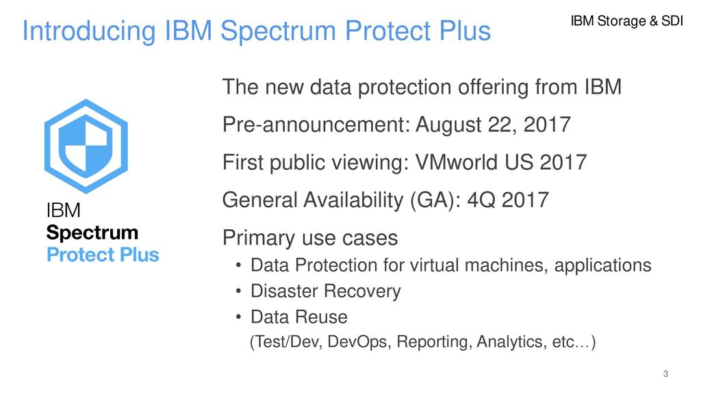 Introducing IBM Spectrum Protect Plus