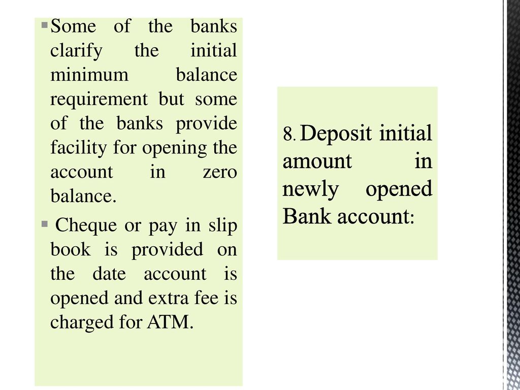 Topics Covered Procedures Of Opening Bank Account Ppt Download