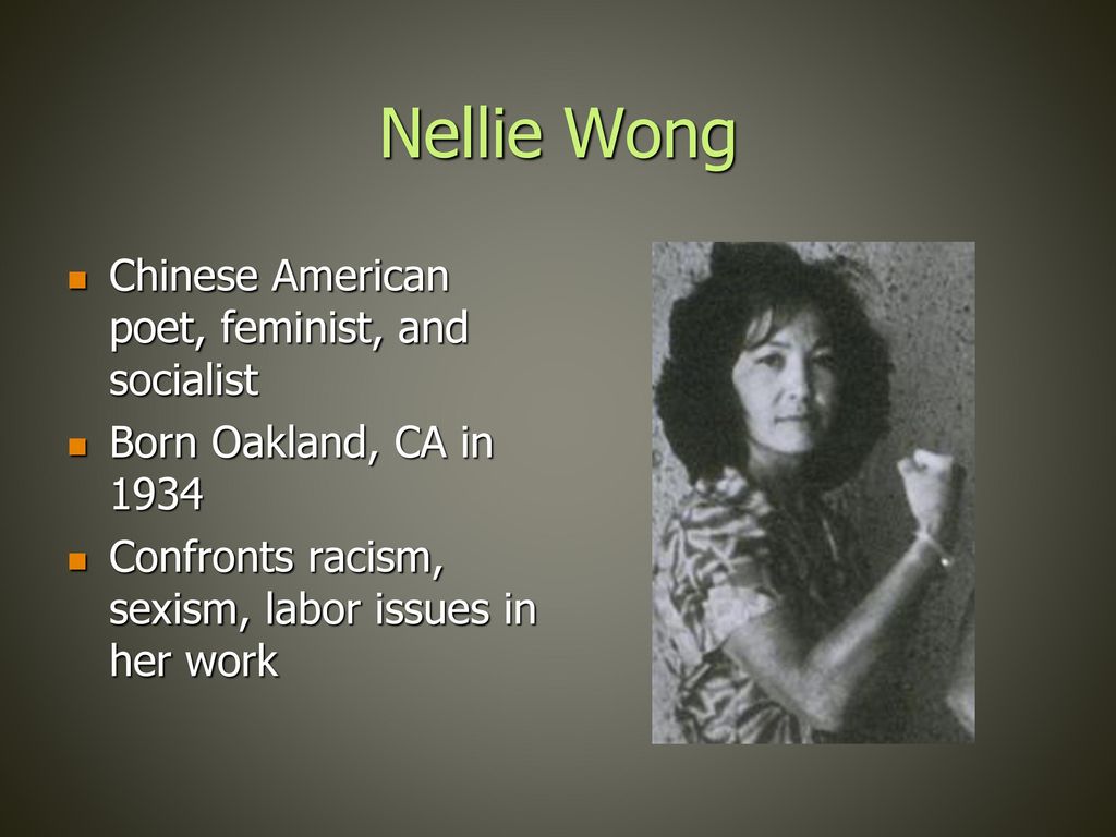 Nellie Wong Chinese American poet, feminist, and socialist