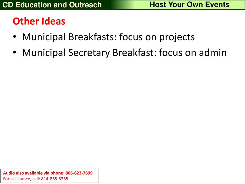 Municipal Breakfasts: focus on projects