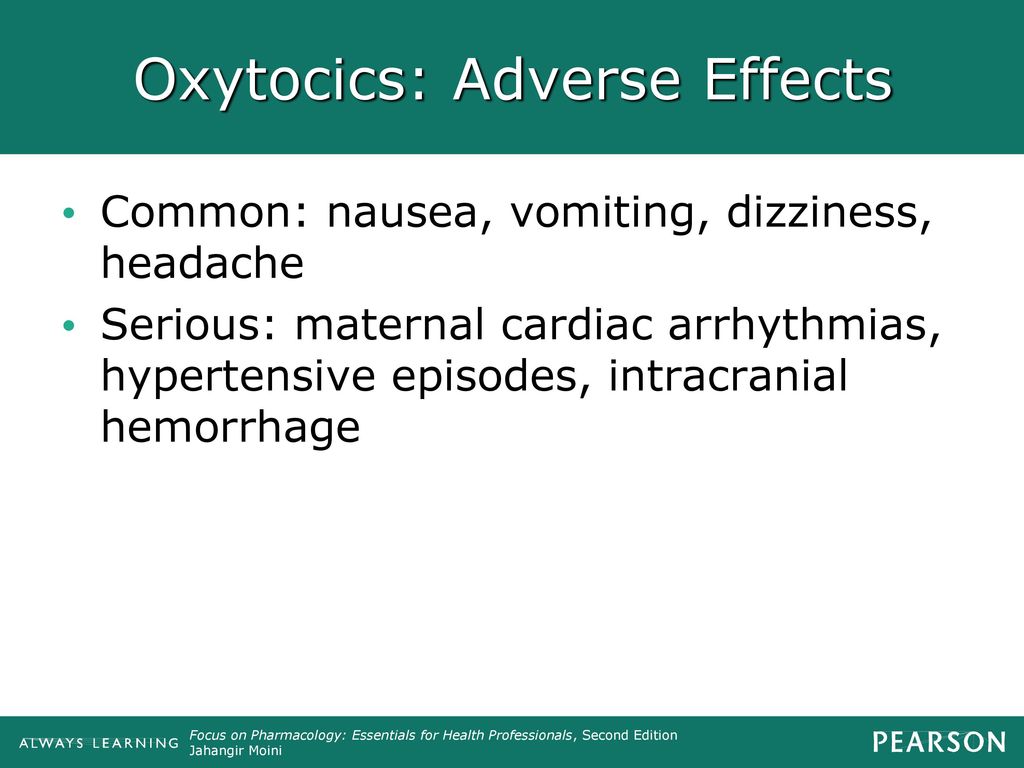 Oxytocics: Adverse Effects