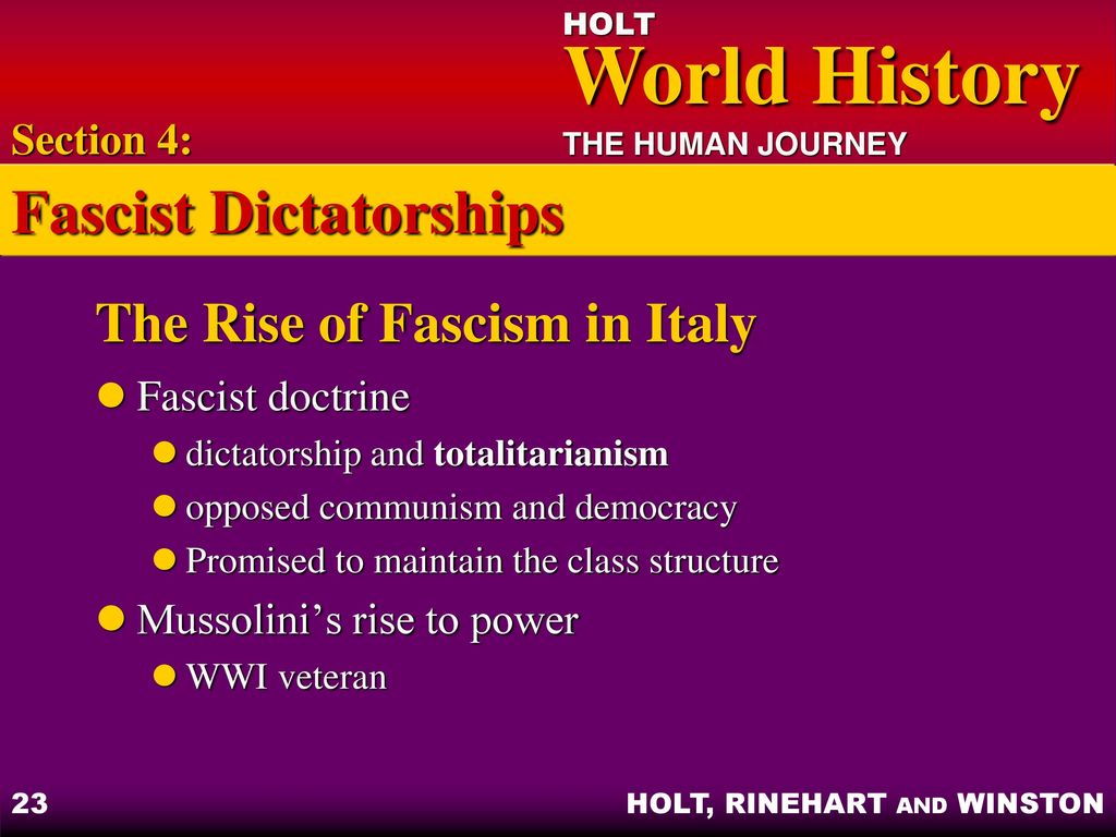 The Rise of Fascism in Italy