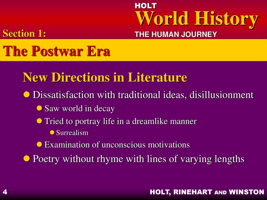New Directions in Literature
