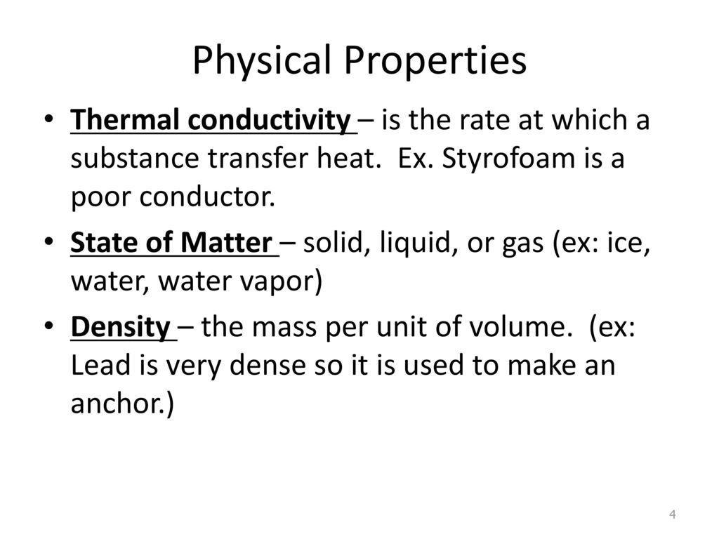 Chemical and Physical Properties of Matter - ppt download