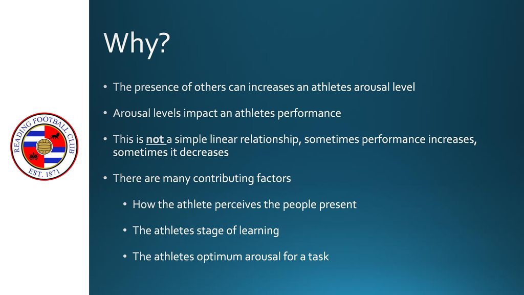 an athletes arousal level refers to