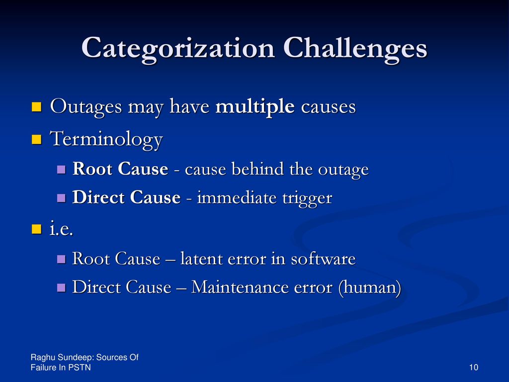 Categorization Challenges