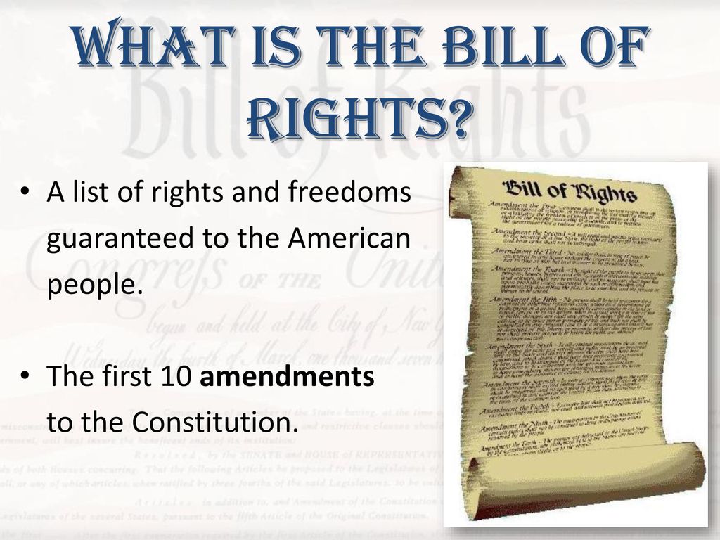 the bill of rights. - ppt download
