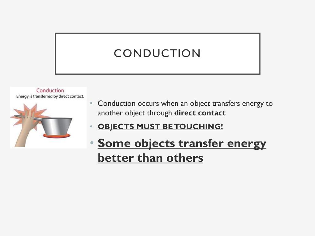 Some objects transfer energy better than others