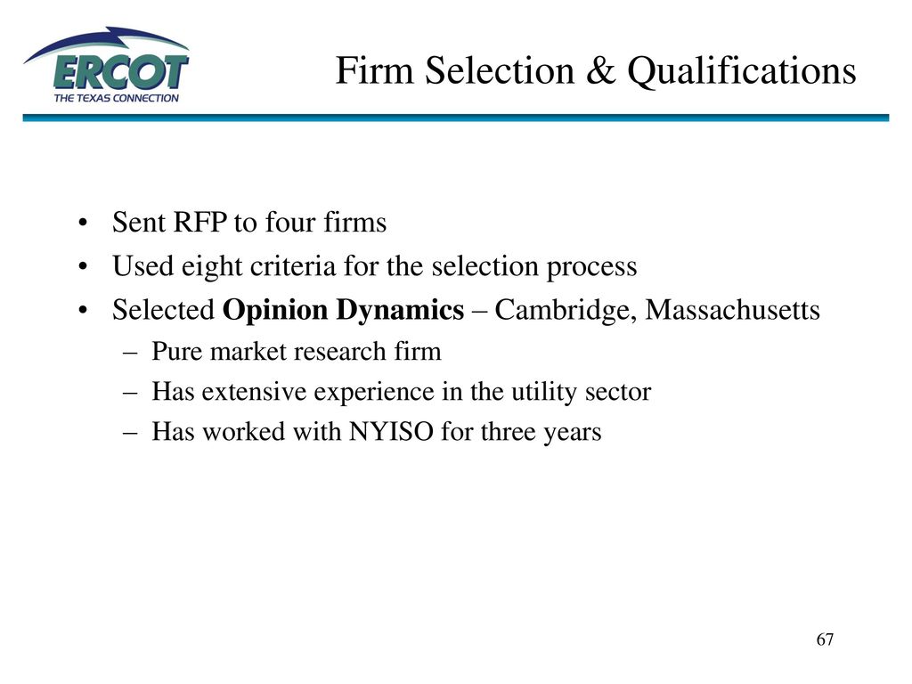 Firm Selection & Qualifications