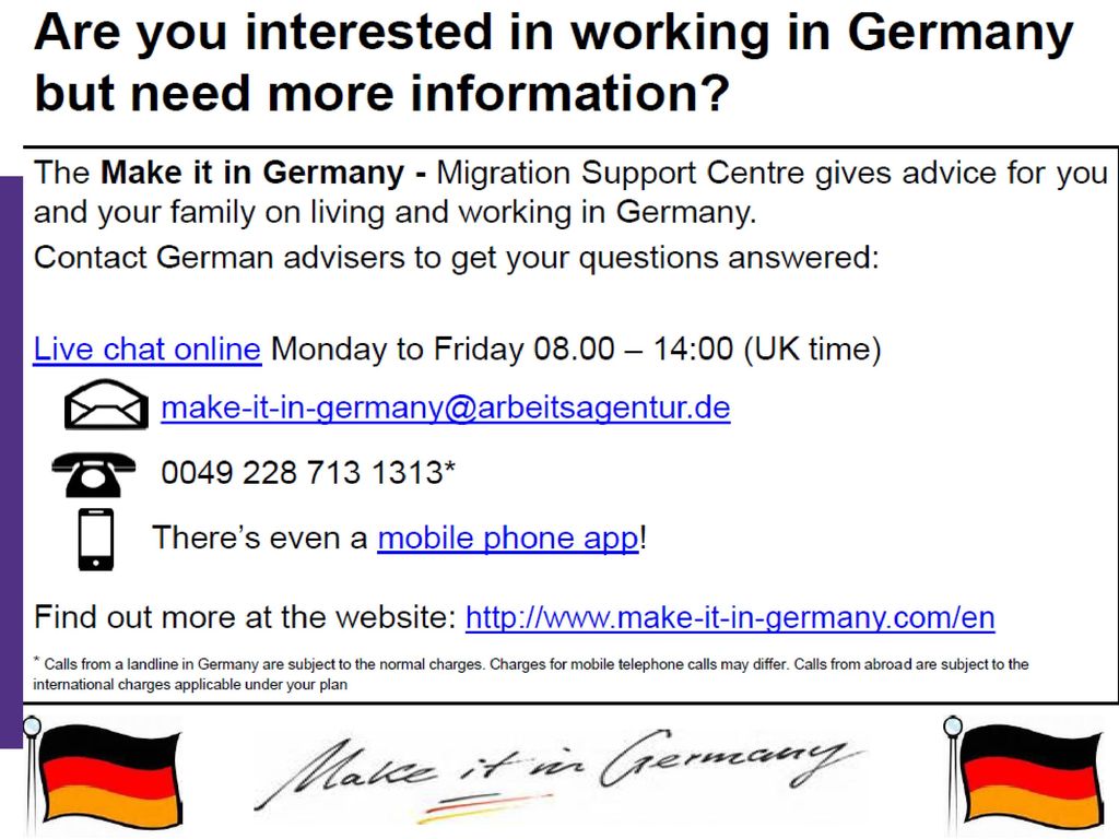 Live chat online germany