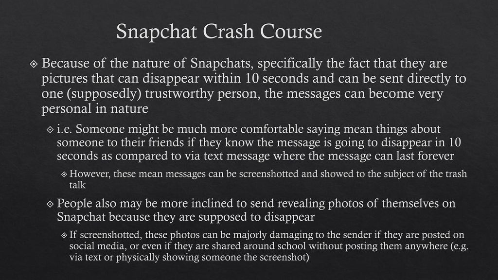 Snapchat Crash Course