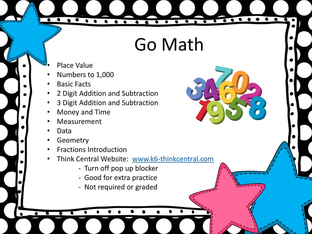 Go Math Place Value Numbers to 1,000 Basic Facts
