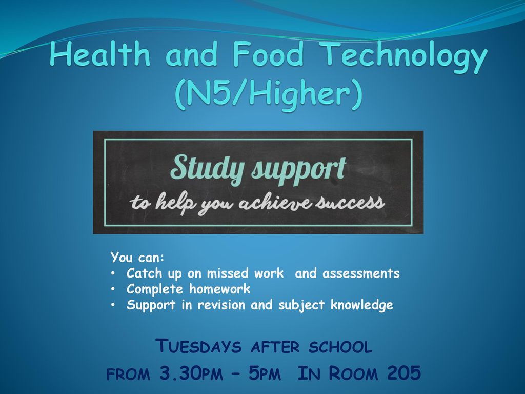 Health and Food Technology (N5/Higher)