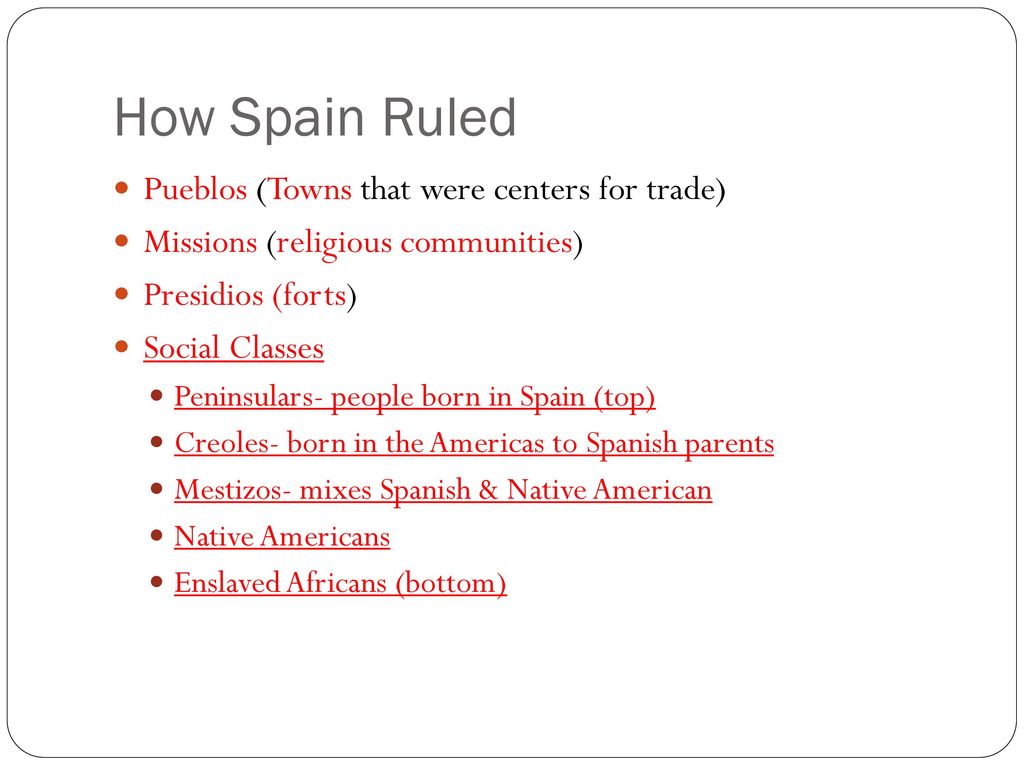 SOLUTION: Resumen sistema colonial espa ol en america - Studypool