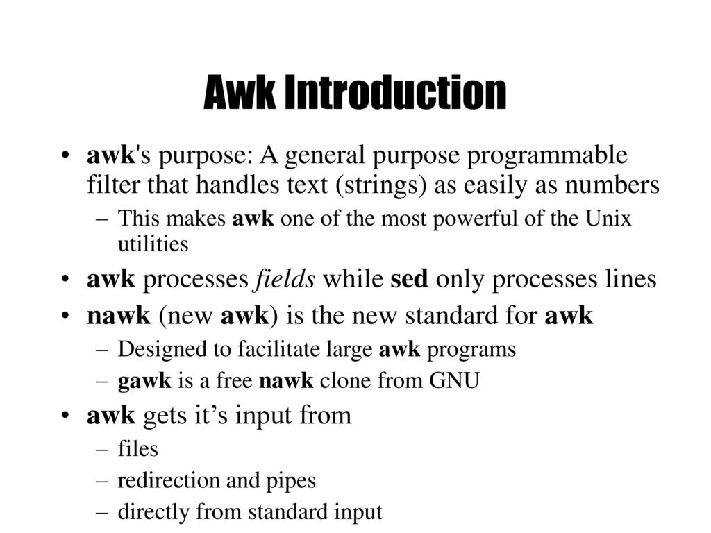 Lecture 5 Awk and Shell. - ppt download