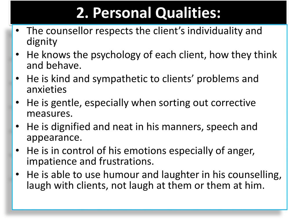Qualities Of A Counsellor - Ppt Download
