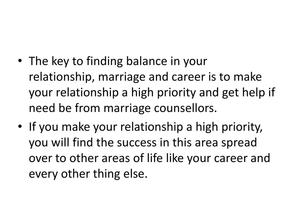 Balancing Career And Being In Relationship Ppt Download