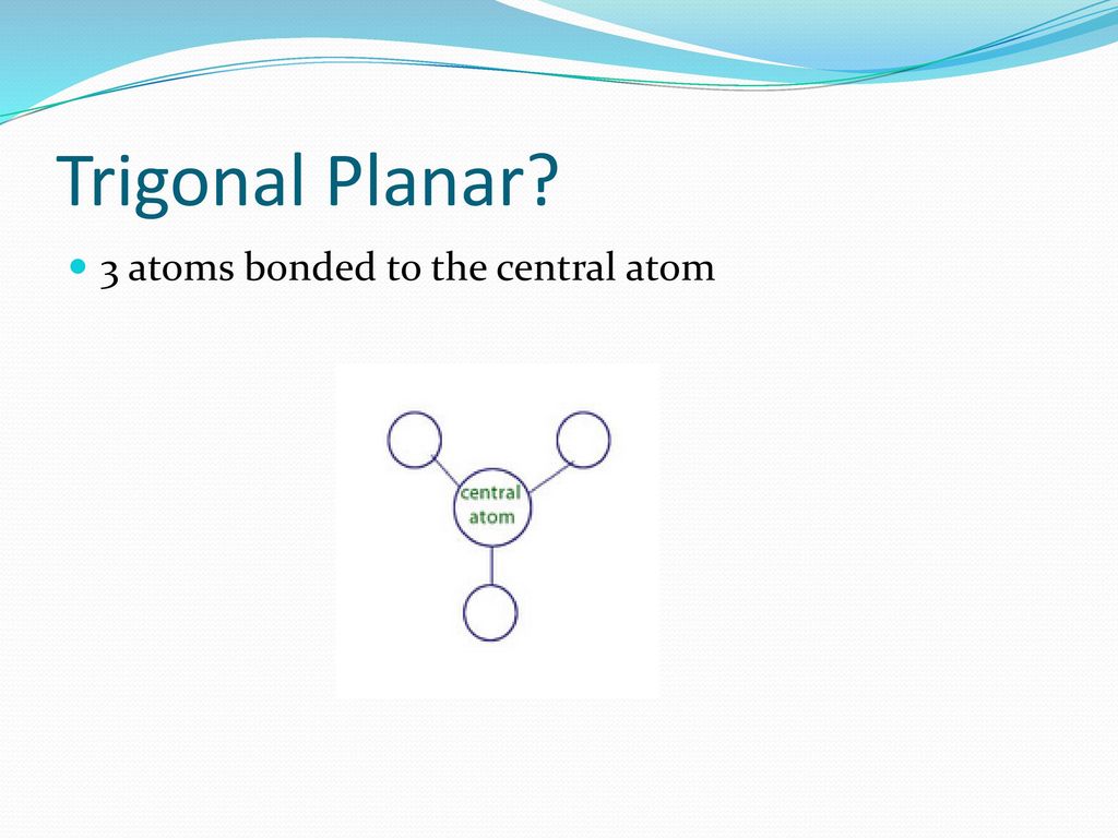 Trigonal Planar 3 atoms bonded to the central atom