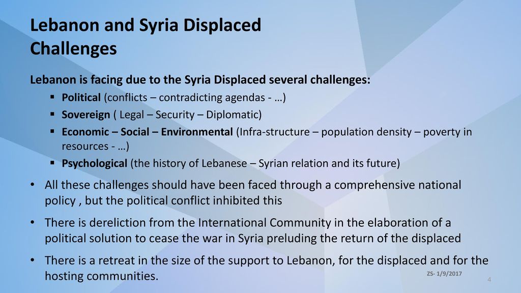 Lebanon And Syria Displaced Crisis Challenges And Risks - Ppt Download