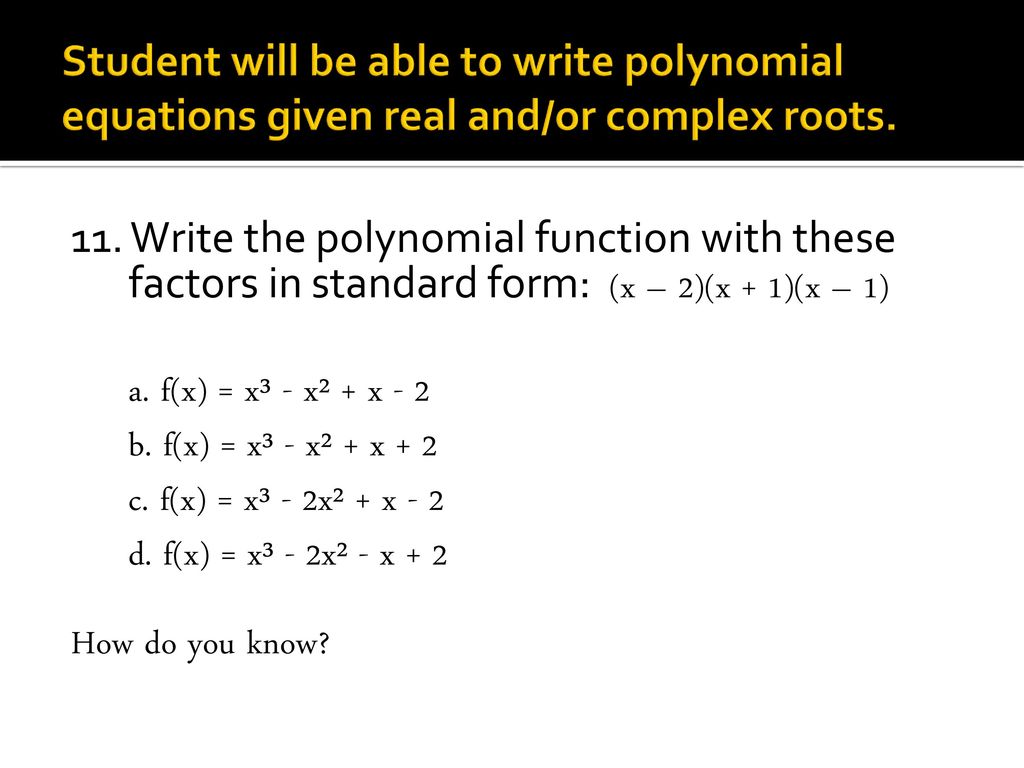 Polynomial Function Review - ppt download
