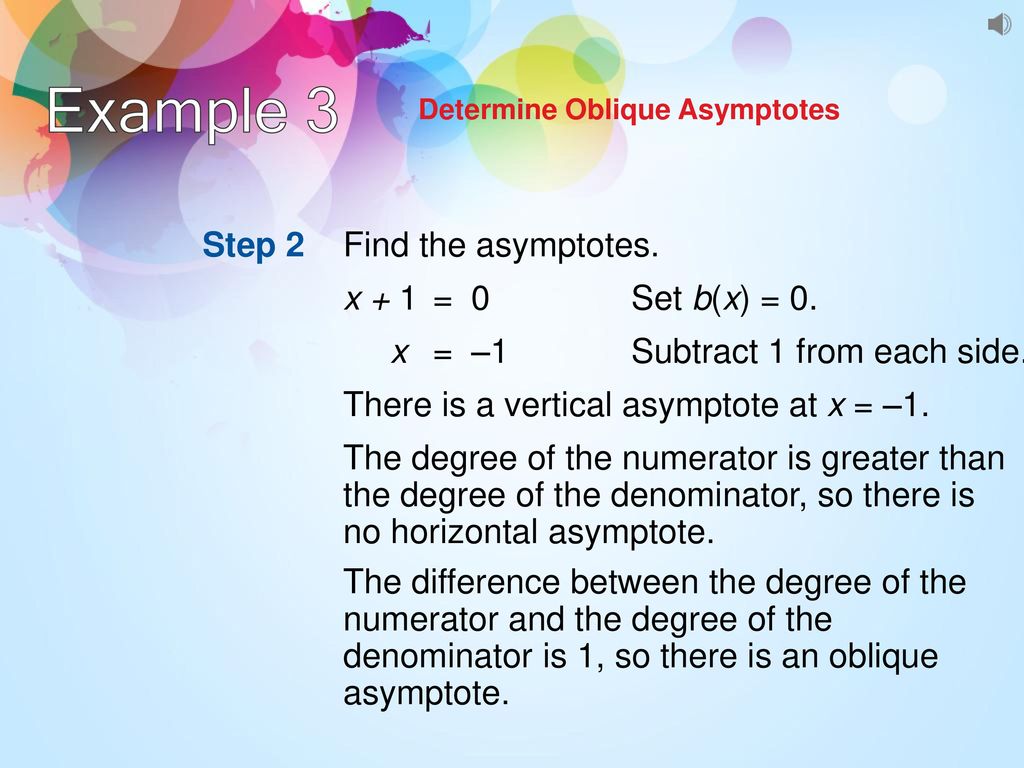 Determine Oblique Asymptotes