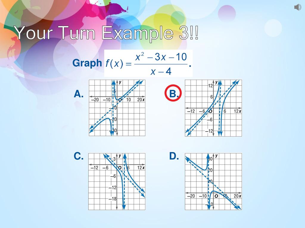 Your Turn Example 3!! Graph B. C. D.