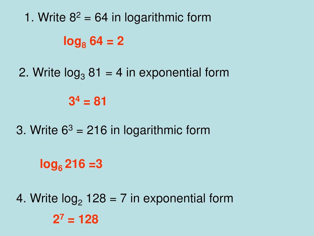 Aim: What is the logarithms? - ppt download