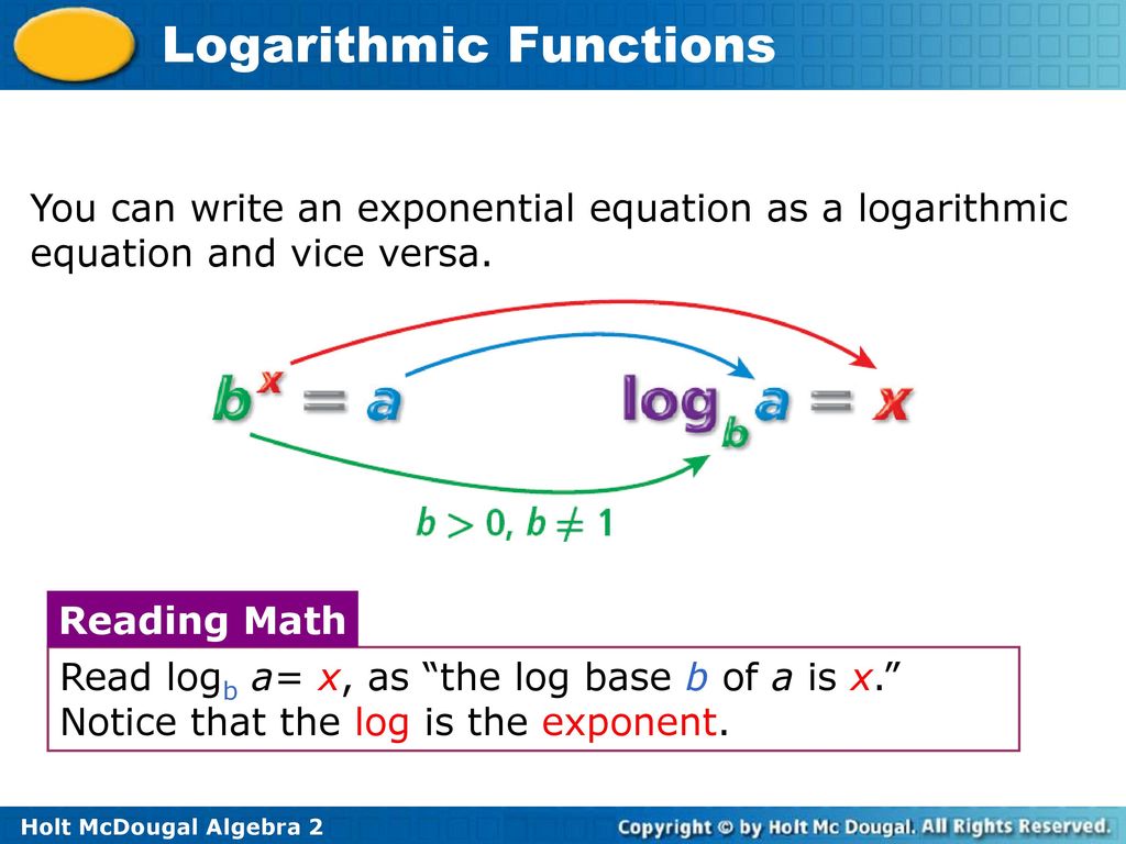 Logarithmic Functions - ppt download