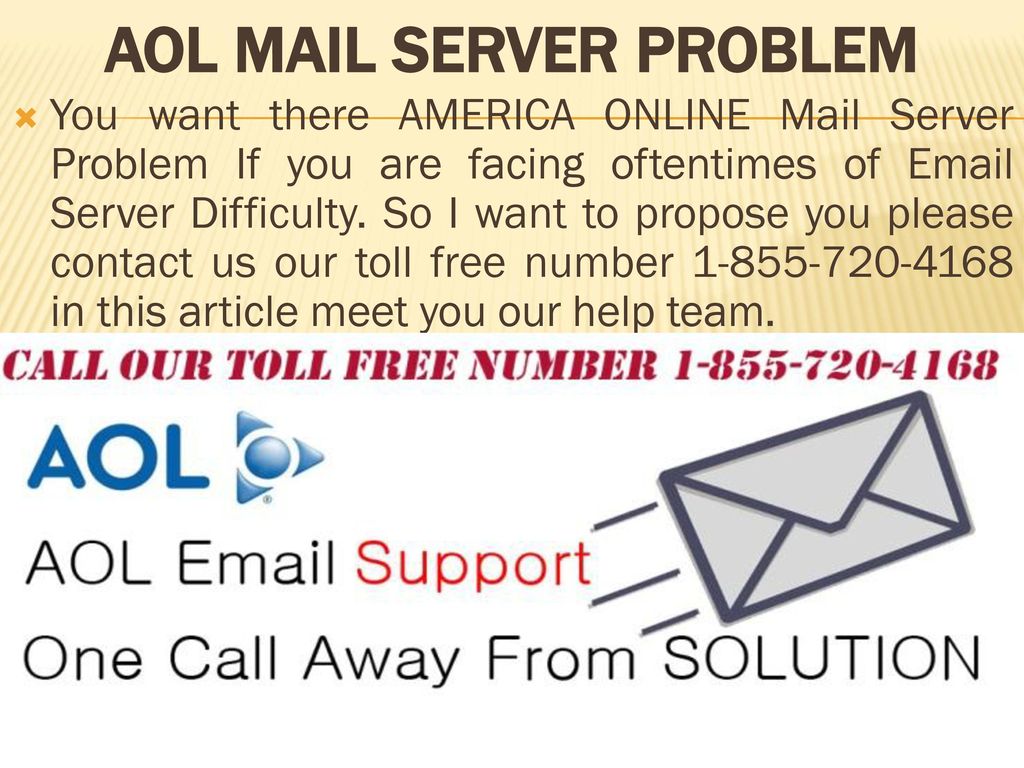 AOL MAIL SERVER PROBLEM