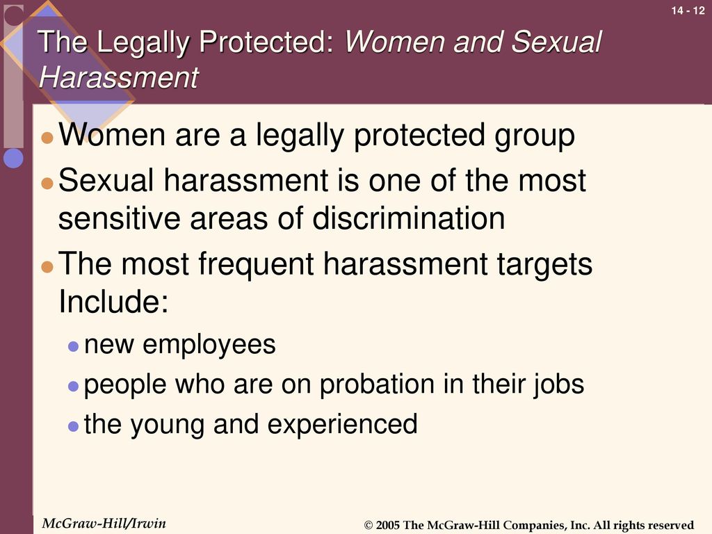 The Legally Protected: Women and Sexual Harassment