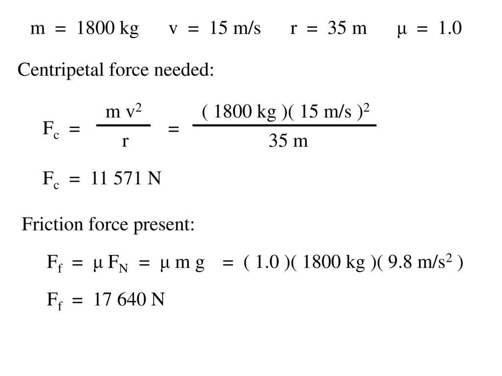 More Centripetal Force Examples Answers Ppt Download