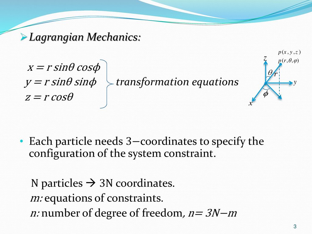 Lagrangian Mechanics: