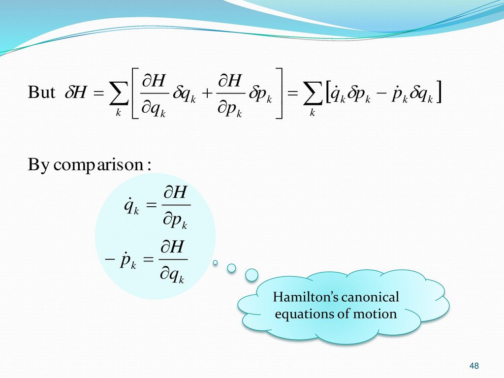 Hamilton’s canonical equations of motion