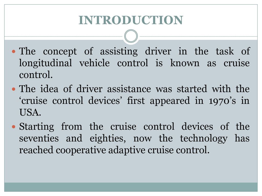 Adaptive Cruise Control Ppt Download
