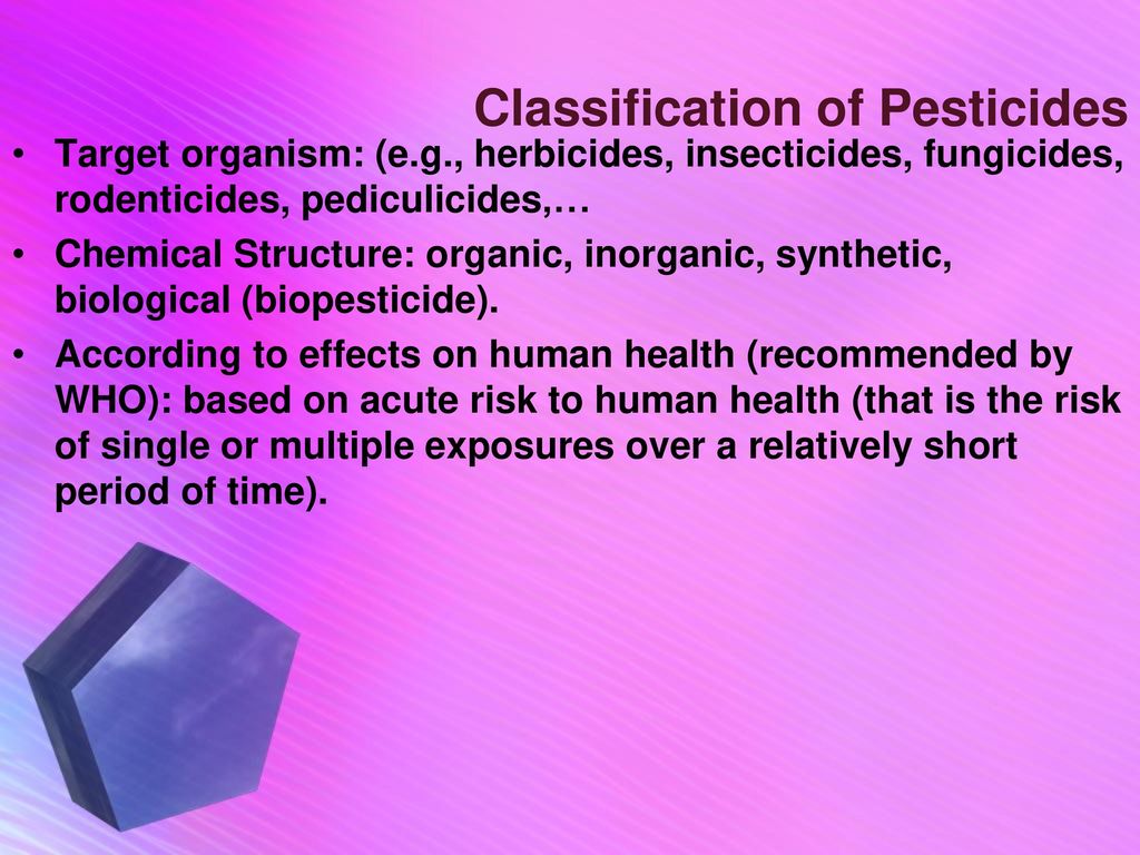 Classification of Pesticides