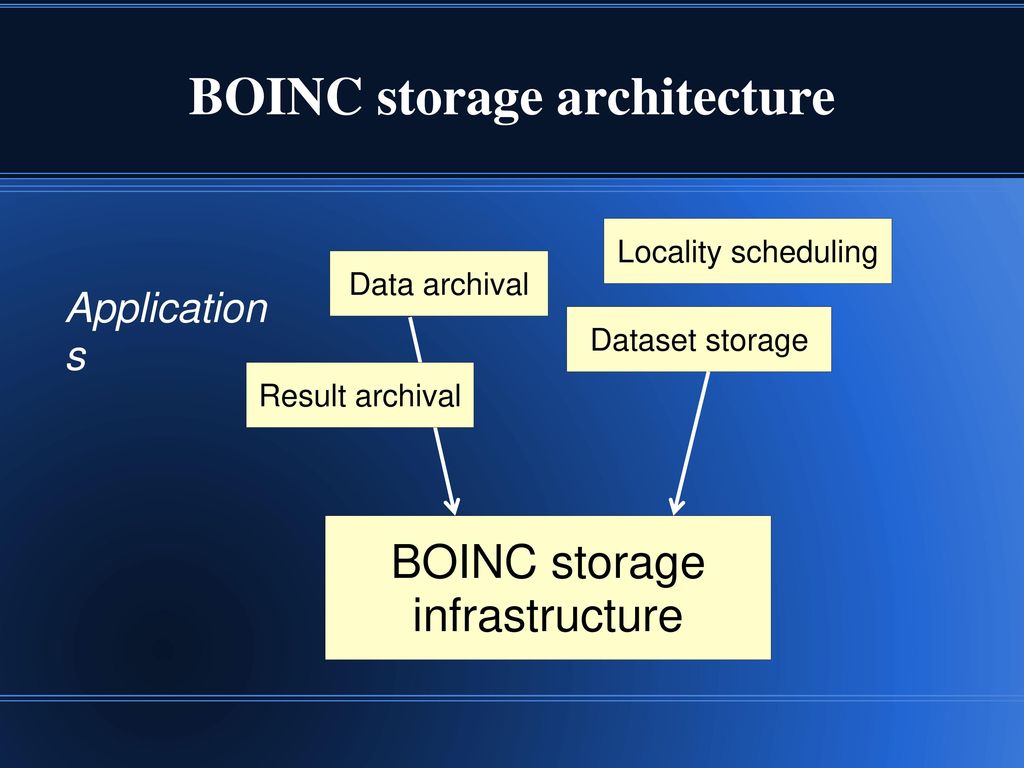 BOINC storage architecture