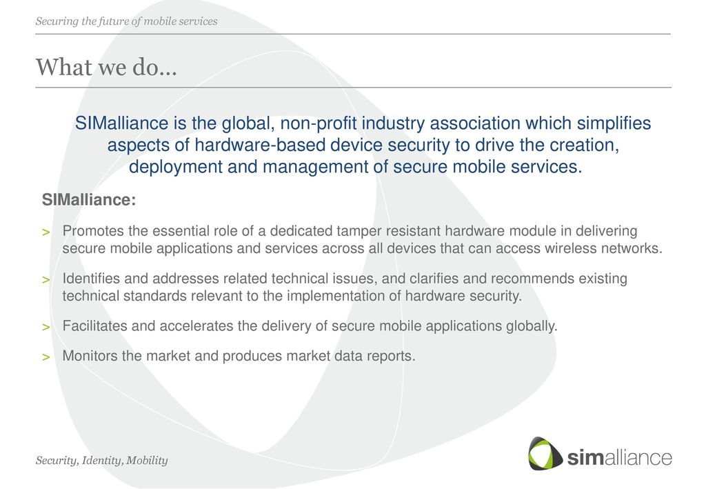 Simalliance members strategic partners ppt download