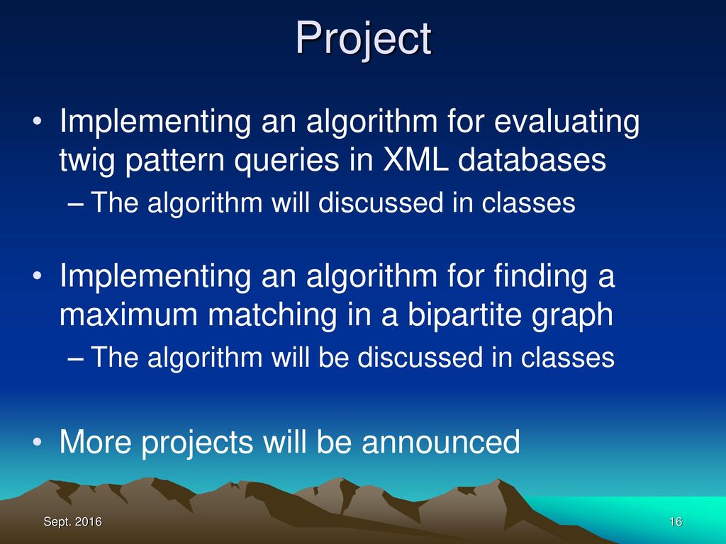 Project Implementing an algorithm for evaluating twig pattern queries in XML databases. The algorithm will discussed in classes.