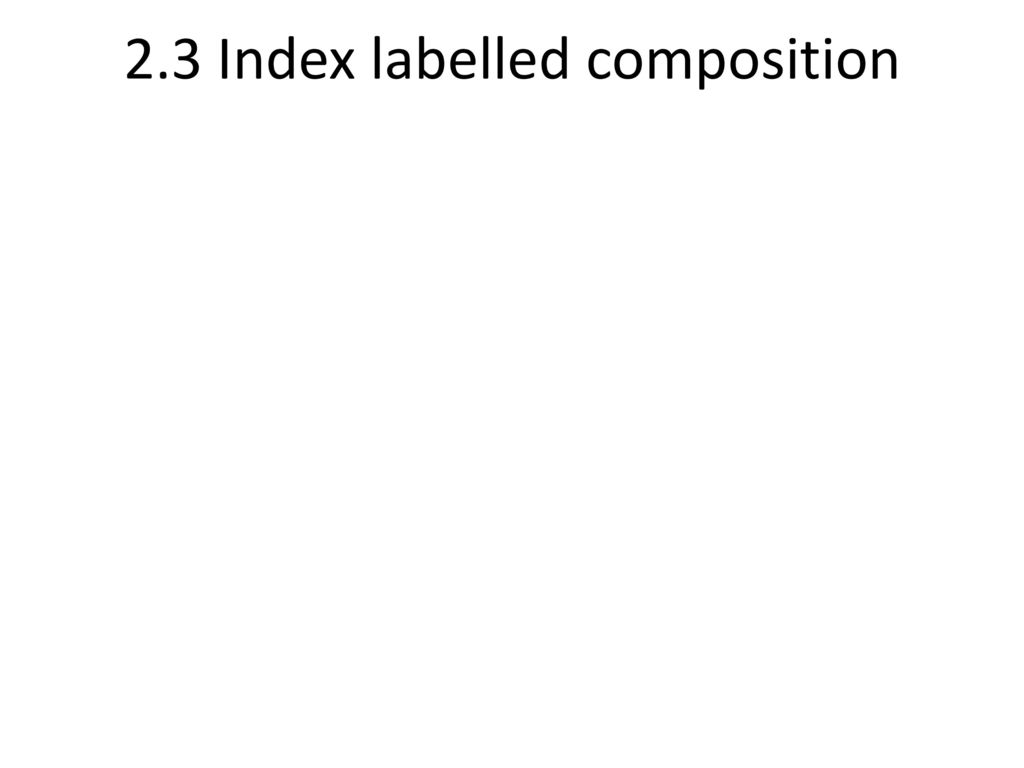 2.3 Index labelled composition