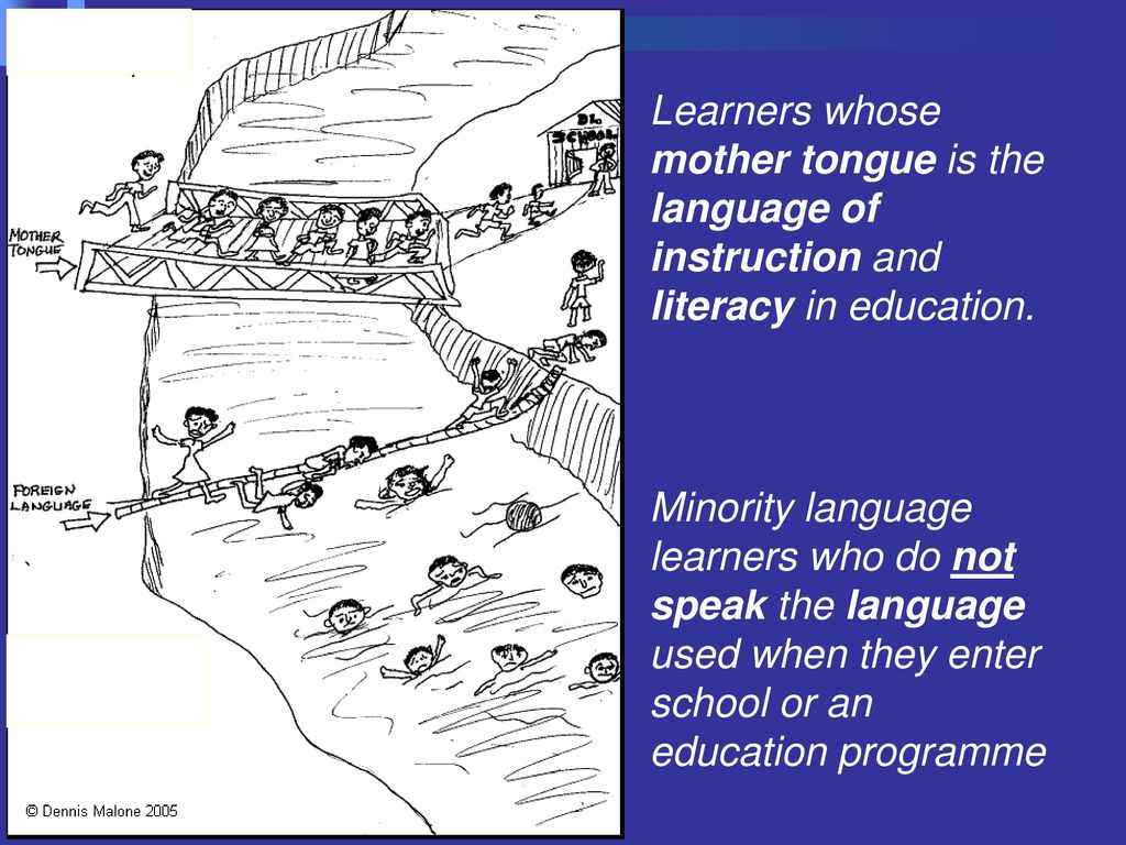 Learners whose mother tongue is the language of instruction and literacy in education.
