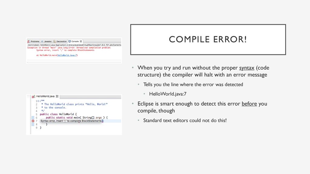 The eclipse IDE IDE = “Integrated Development Environment” - ppt download