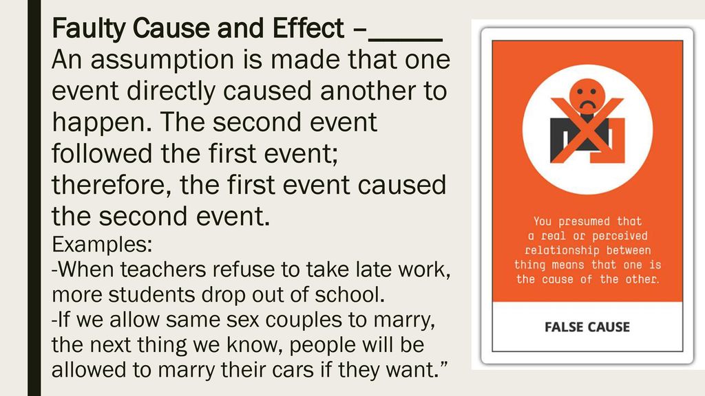 False Cause And Effect Examples