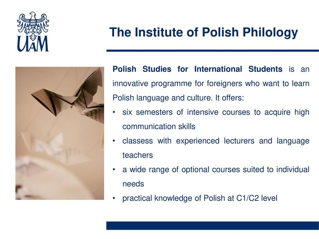The Faculty of Polish and Classical Philology The Ministry of Science The Faculty of Polish and Classical Philology The Ministry of Science