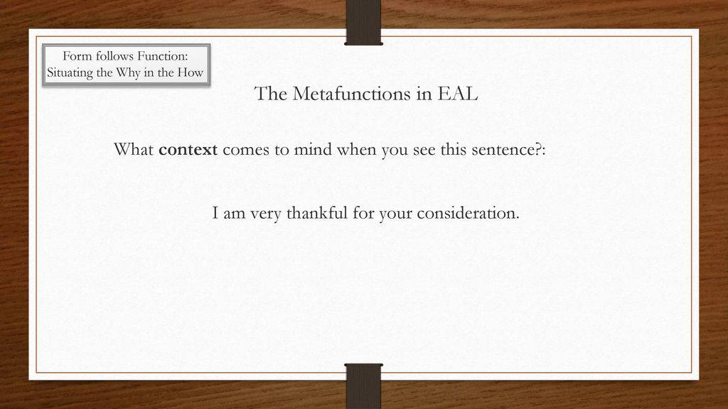 The Metafunctions in EAL
