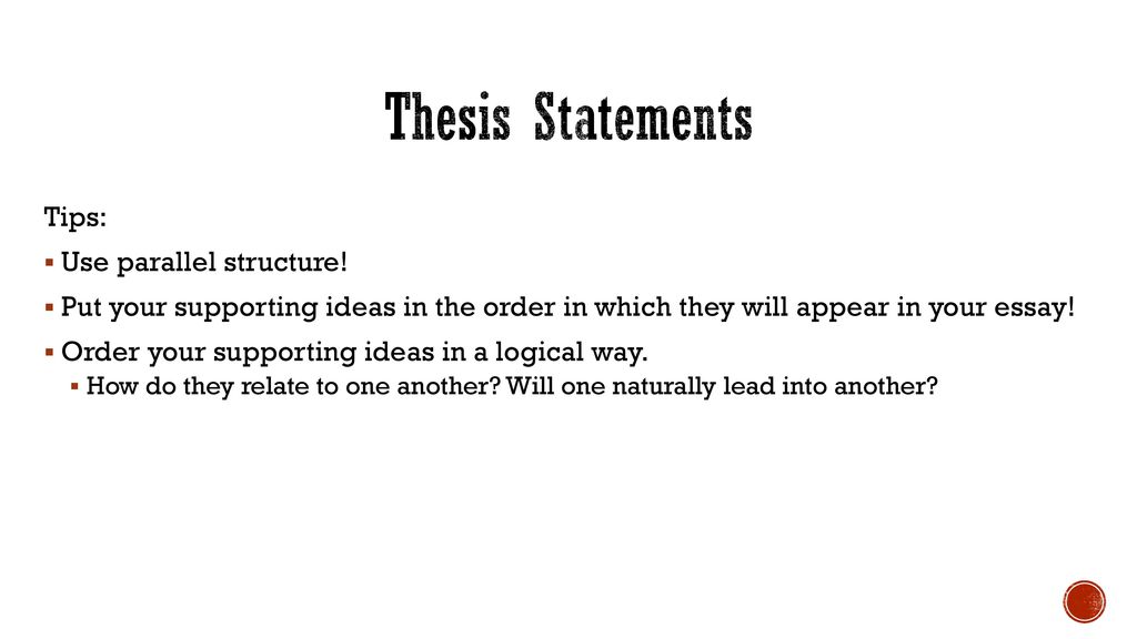 thesis sentence structure