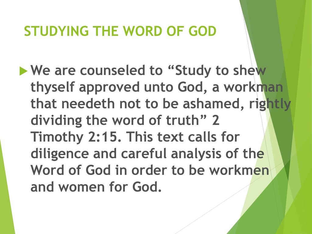 practical theology the word of god assignment