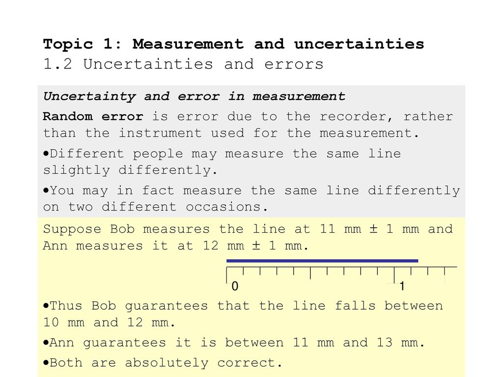 Topic 1 Measurement And Uncertainties 1 2 Uncertainties And Errors Ppt Download Topic 1 Measurement And Uncertainties 1 2 Uncertainties And Errors Ppt Download