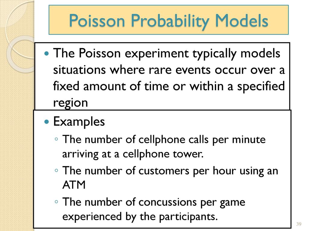 Poisson Probability Models