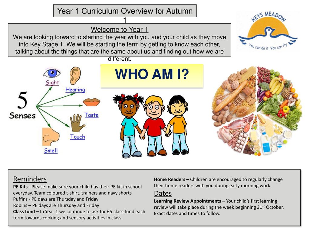 Year 1 Curriculum Overview for Autumn 1